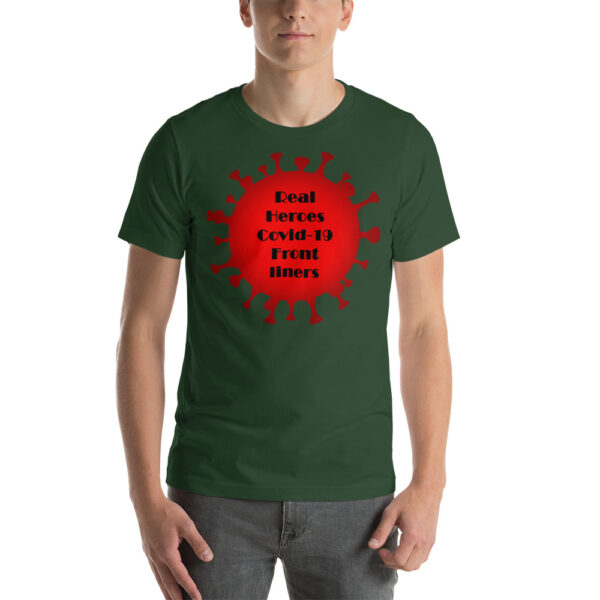 Covid-19 Front Liners Real Heroes-4 Coronavirus-Nurses-Doctors-Health Care Workers-Thank you Nurses-Short-Sleeve Unisex T-Shirt - Image 5