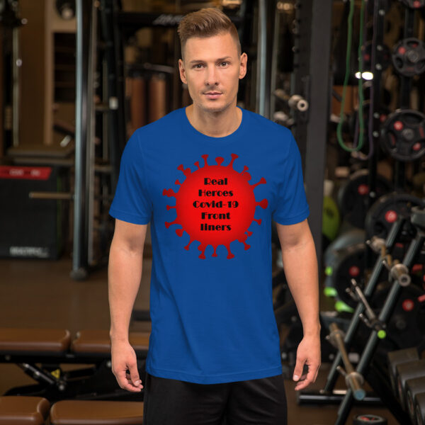 Covid-19 Front Liners Real Heroes-4 Coronavirus-Nurses-Doctors-Health Care Workers-Thank you Nurses-Short-Sleeve Unisex T-Shirt - Image 2