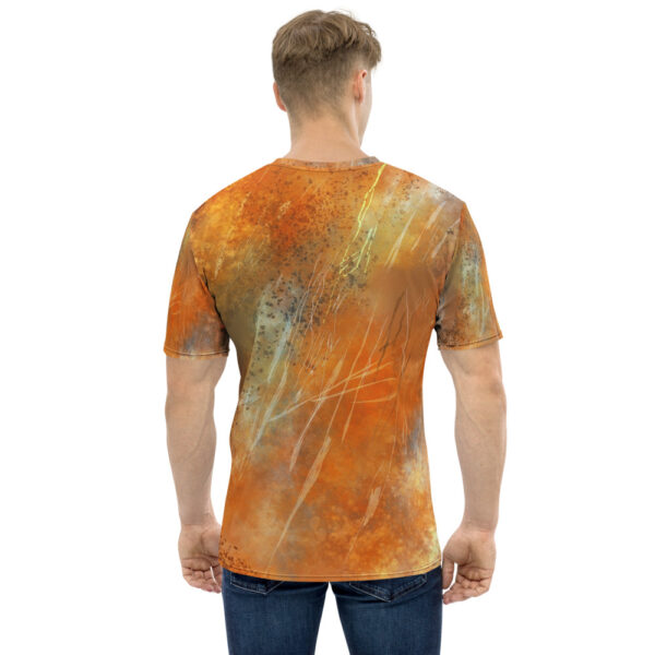 Men's t-shirt-orange-colorful-blur-pattern-shirtyshirto-13 - Image 2