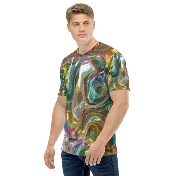 Men's t-shirt-abstract-multi-color-shirtyshirto-206 - Image 3