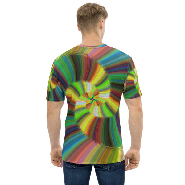 Men's t-shirt-abstract-pattern-spiral-swirl-twirl-colorful-shirtyshirto - Image 2