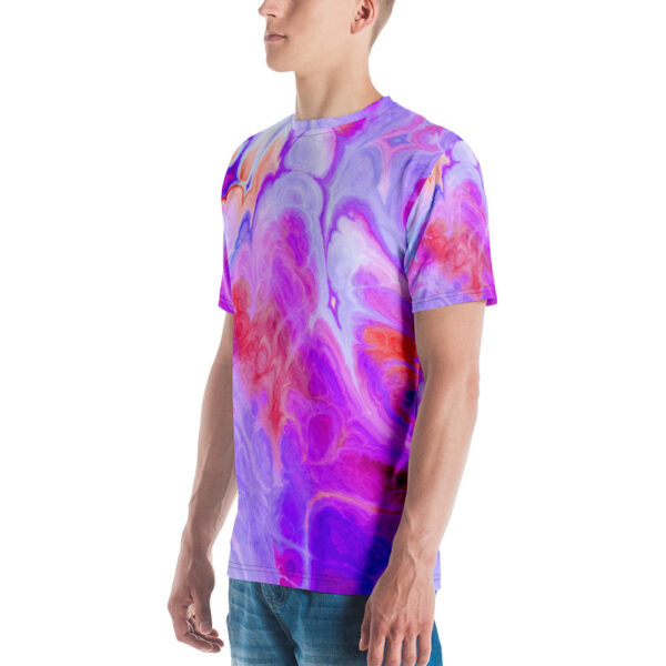 Men's t-shirt-funky-marble-colorful-pattern-shirtyshirto-6 - Image 4