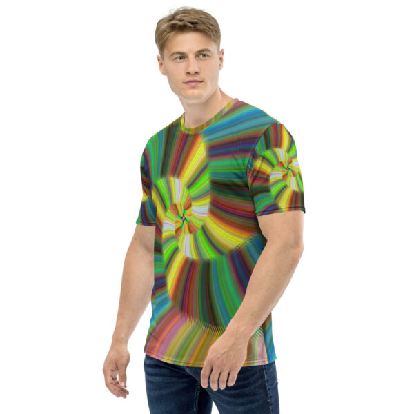 Men's t-shirt-abstract-pattern-spiral-swirl-twirl-colorful-shirtyshirto - Image 3