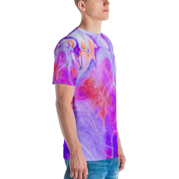 Men's t-shirt-funky-marble-colorful-pattern-shirtyshirto-6 - Image 3